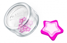Дизайн для ногтей: резиновые аппликации (звездочки, цвет: розовый)