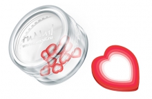 Дизайн для ногтей: резиновые аппликации (сердечки, цвет: красный)