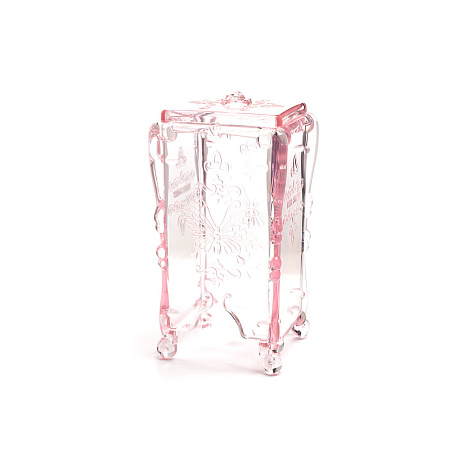 Пластиковый контейнер для безворсовых салфеток (прозрачно-розовый)