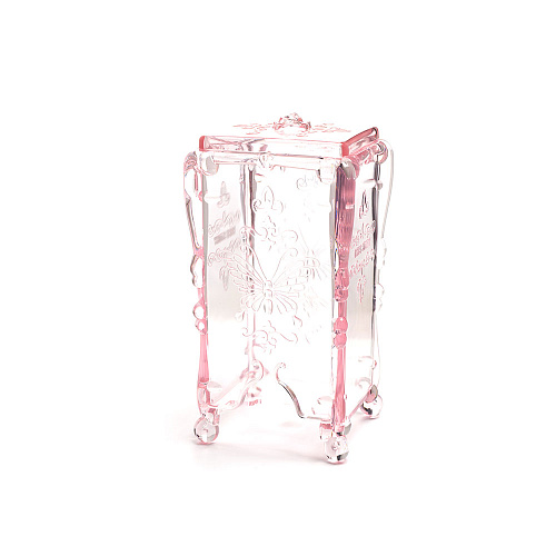 Пластиковый контейнер для безворсовых салфеток (прозрачно-розовый)