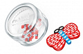 Дизайн для ногтей: резиновые аппликации (стрекоза, цвет: красно-голубой)