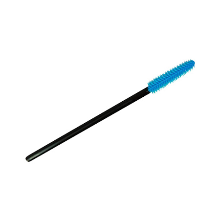 Щёточка для ресниц силиконовая голубая с чёрной палочкой BePerfect	