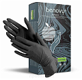 Перчатки нитриловые неопудренные нестерильные BENOVY (цвет: черный), размер M №9129