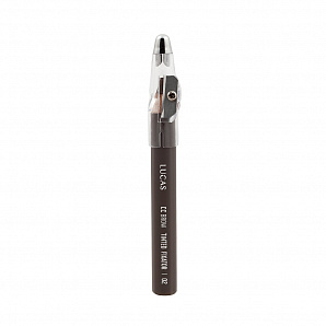 Восковый карандаш для бровей CC Brow TINTED WAX FIXATOR, цвет 02 (темно-коричневый)