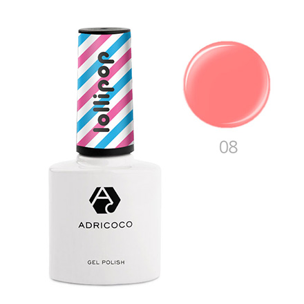 Гель-лак ADRICOCO Lollipop №08 - Сахарный петушок (8 мл.)
