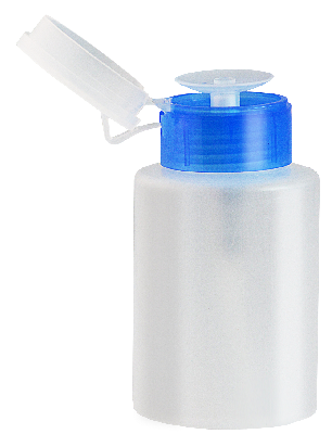 Пластиковый дозатор (помпа) голубой ободок (100 мл.)