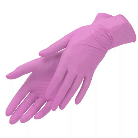 Перчатки нитрил розовые XS (100 шт/уп)