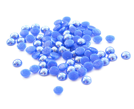 Стразы жемчужные 30 шт. перламутровые синие №4  