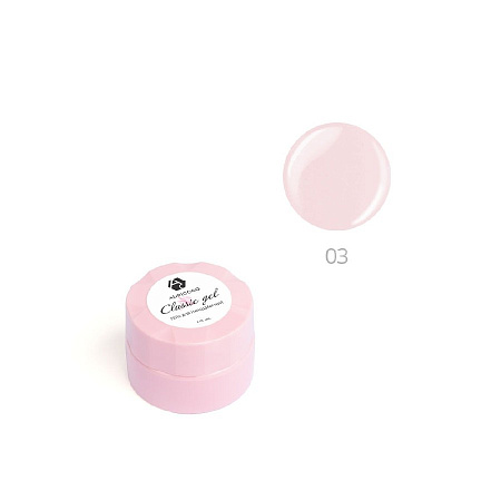 Гель для наращивания ногтей ADRICOCO №03 прозрачный насыщенный розовый (10 мл)