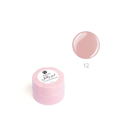 Гель-желе для моделирования ногтей ADRICOCO №12 камуфлирующий пыльный розовый (10 мл)