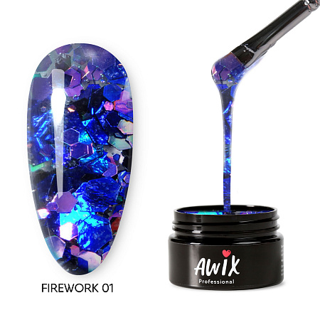 Гель-лак AWIX Firework 01, 8 гр