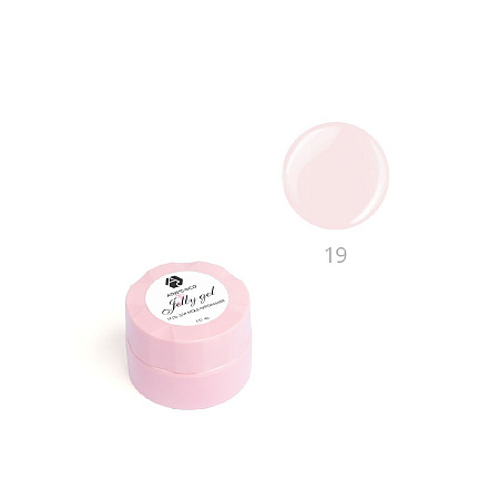 Гель-желе для моделирования ногтей ADRICOCO №19 камуфлирующий бледный розовый (10 мл)