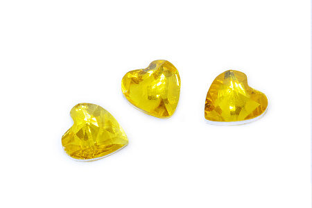 Дизайн &quot;TNL&quot; Декоративный камень &quot;сердце&quot; желтый