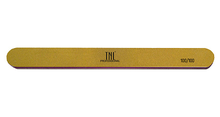 Пилка для ногтей узкая 100/100 высокое качество (золото) в индивидуальной упаковке