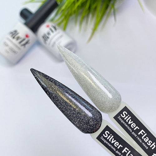 Закрепитель для гель-лака AWIX Silver Flash Top, 10 мл
