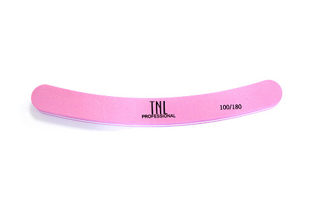 Шлифовщик бумеранг 100/180 (розовый) в индивидуальной упаковке