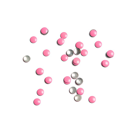 Стразы металлические кружки розовые №3,0 (50 шт.)