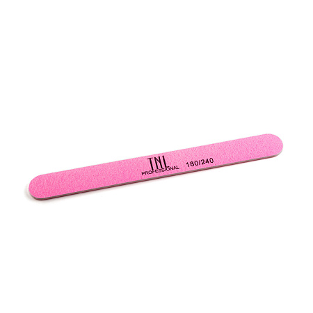 Пилка для ногтей узкая 120/240 высокое качество (розовая) в индивидуальной упаковке (пластиковая осн