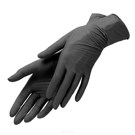 Перчатки нитрил mediOk черные S (100 шт/уп)