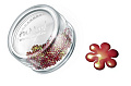 Дизайн для ногтей: цветы из ткани (цвет: темно-красный), FRFL0010