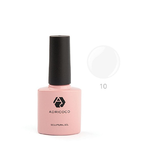 Моделирующий гель ADRICOCO Sculptural Gel №10 камуфлирующий белоснежный (8 мл.)