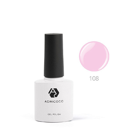Цветной гель-лак ADRICOCO №108 мягкий розовый (8 мл)