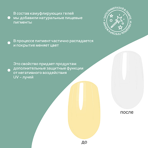 Гипоаллергенный камуфлирующий гель Raitama с биотином, 15 г №8253