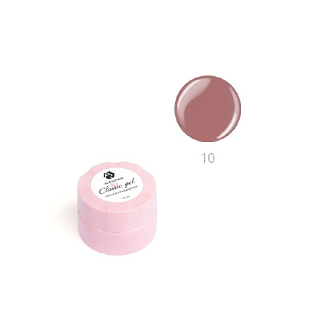 Гель для наращивания ногтей ADRICOCO №10 камуфлирующий шоколадно-розовый (10 мл)