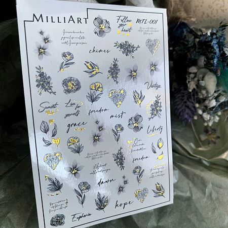 Слайдер-дизайн MilliArt Nails Металл MTL-001