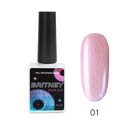 База светоотражающая Britney 2 в 1 №01 - звезда в розовом, TNL Professional, 10 мл