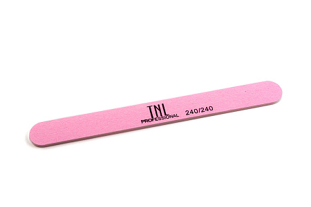 Пилка для ногтей узкая 240/240 высокое качество (розовая) в индивидуальной упаковке