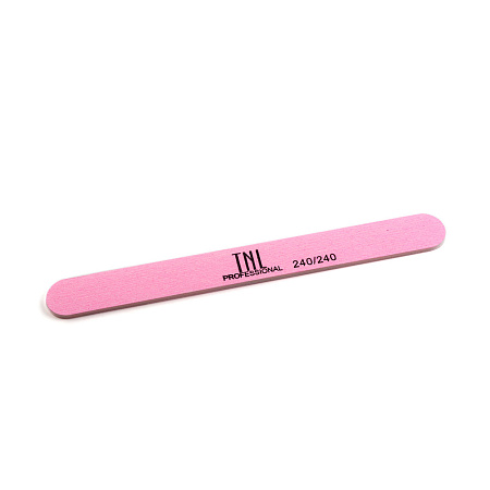 Пилка для ногтей узкая 240/320 высокое качество (розовая) в индивидуальной упаковке (пластиковая осн